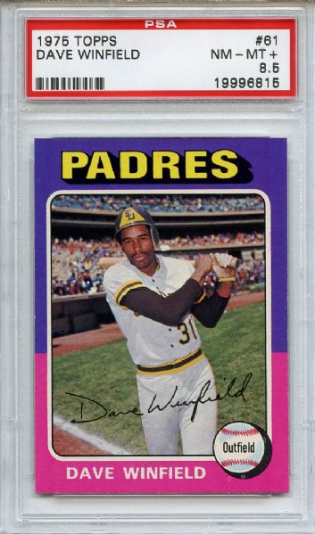 1975 Topps 61 Dave Winfield PSA NM-MT+ 8.5