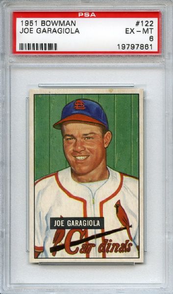 1951 Bowman 122 Joe Garagiola Rookie PSA EX-MT 6