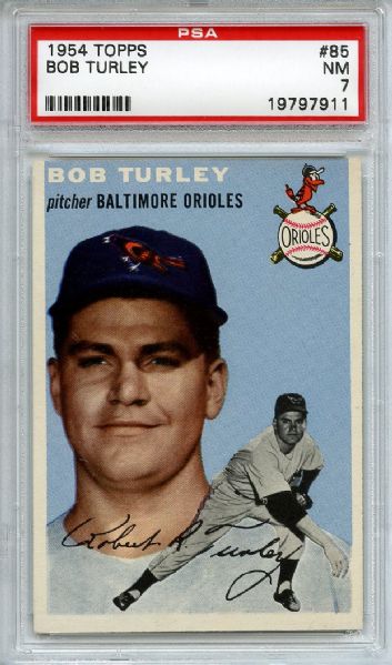 1954 Topps 85 Bob Turley PSA NM 7
