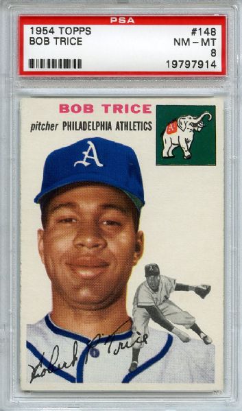 1954 Topps 148 Bob Trice PSA NM-MT 8