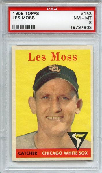 1958 Topps 153 Les Moss PSA NM-MT 8