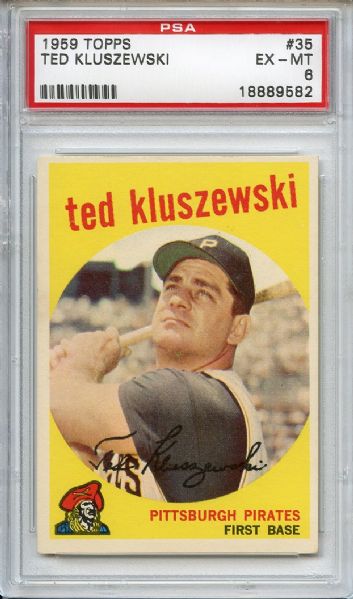 1959 Topps 35 Ted Kluszewski PSA EX-MT 6