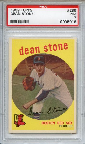 1959 Topps 286 Dean Stone PSA NM 7