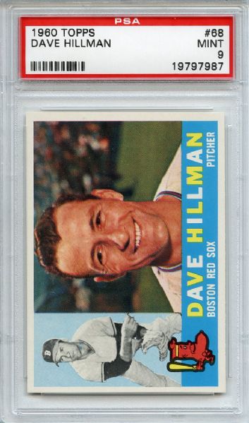 1960 Topps 68 Dave Hillman PSA MINT 9