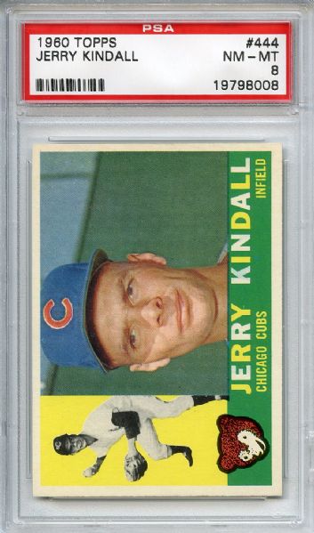 1960 Topps 444 Jerry Kindall PSA NM-MT 8
