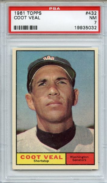 1961 Topps 432 Coot Veal PSA NM 7