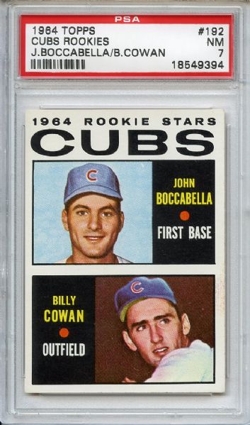 1964 Topps 192 Chicago Cubs Rookies PSA NM 7