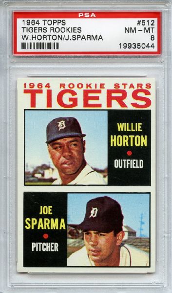 1964 Topps 512 Detroit Tigers Rookies Willie Horton PSA NM-MT 8