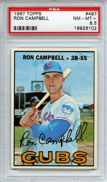 1967 Topps 497 Ron Campbell PSA NM-MT+ 8.5