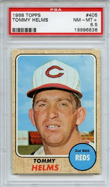 1968 Topps 405 Tommy Helms PSA NM-MT+ 8.5