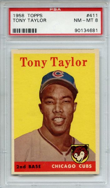 1958 Topps 411 Tony Taylor PSA NM-MT 8