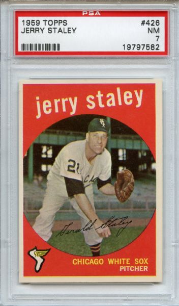 1959 Topps 426 Jerry Staley PSA NM 7