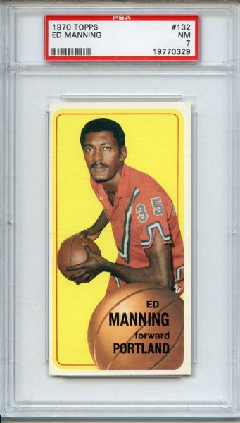 1970 Topps 132 Ed Manning PSA NM 7