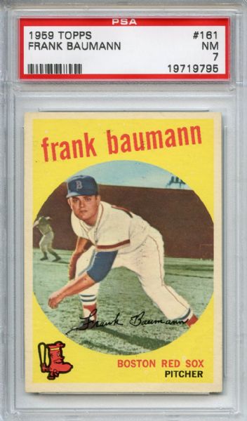 1959 Topps 161 Frank Baumann PSA NM 7