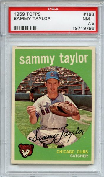 1959 Topps 193 Sammy Taylor PSA NM+ 7.5