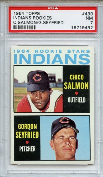 1964 Topps 499 Cleveland Indians Rookies PSA NM 7
