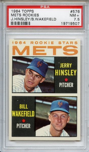 1964 Topps 576 New York Mets Rookies PSA NM+ 7.5