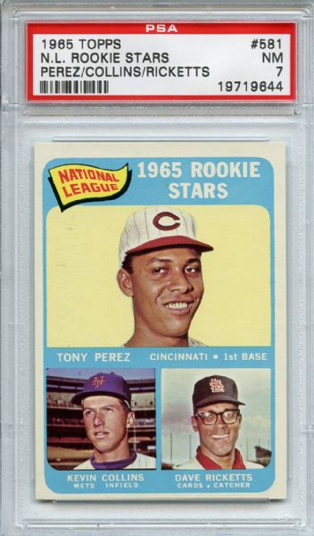 1965 Topps 581 Tony Perez Rookie PSA NM 7