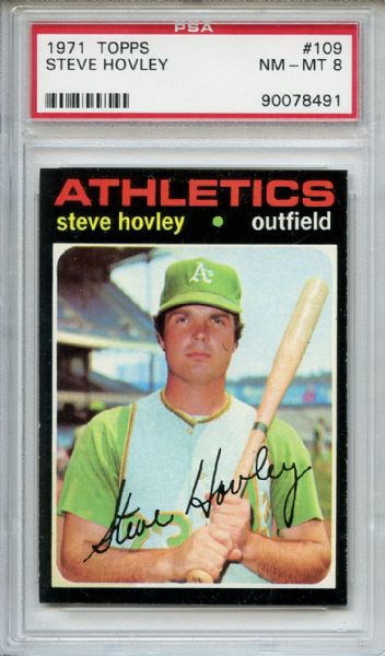 1971 Topps 109 Steve Hovley PSA NM-MT 8
