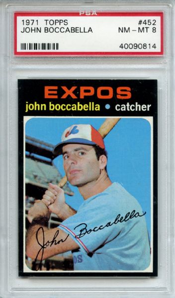 1971 Topps 452 John Boccabella PSA NM-MT 8