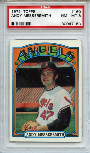 1972 Topps 160 Andy Messersmith PSA NM-MT 8