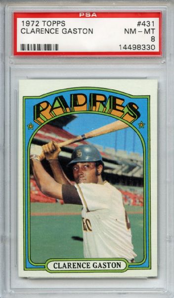 1972 Topps 431 Clarence Gaston PSA NM-MT 8