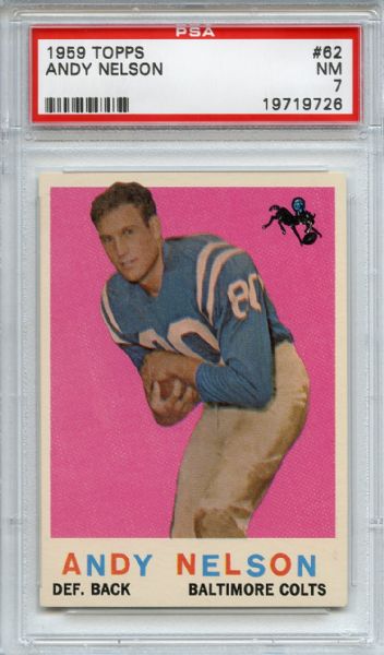 1959 Topps 62 Andy Nelson PSA NM-MT 8