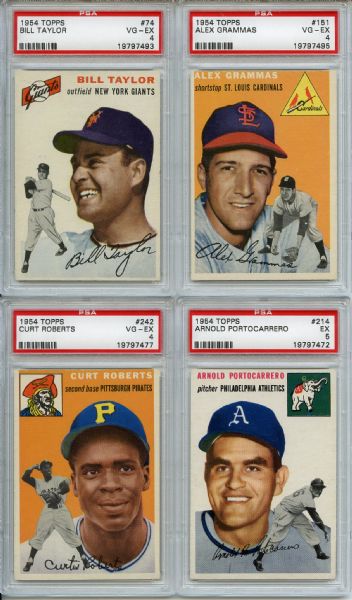 (15) 1954-1957 Topps Baseball Lot All PSA Graded