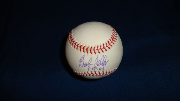 Bob Feller Autographed OAL Baseball HOF 1962 - JSA COA