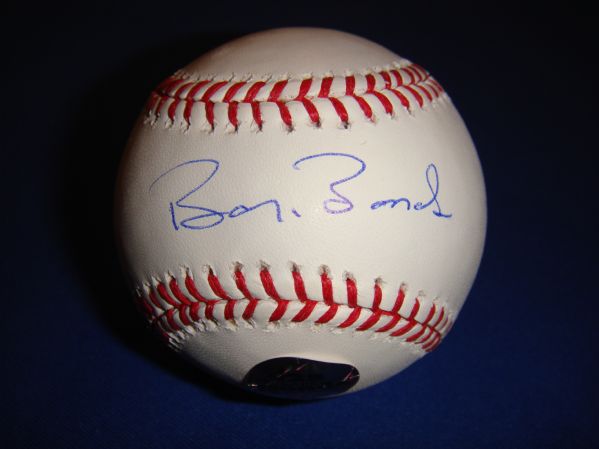 Barry Bonds Signed OML Baseball Bonds 25 Hologram