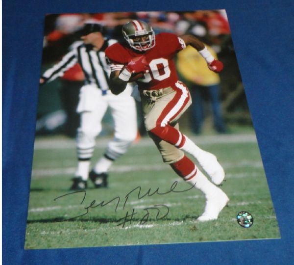 Jerry Rice Signed 11x14 Photograph Rice Hologram