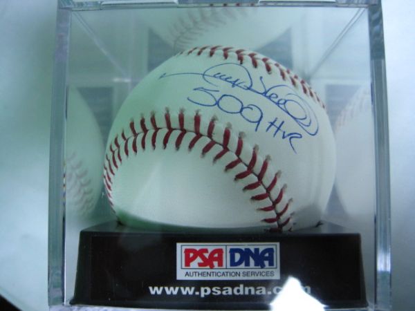 Gary Sheffield Signed OML Baseball 509 HR PSA/DNA 9.5