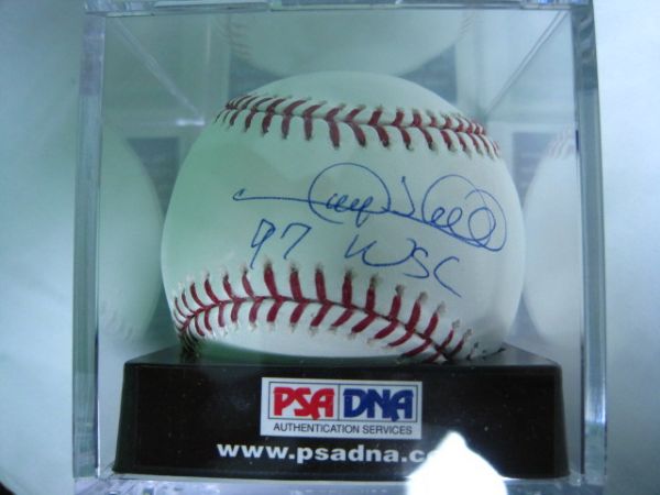 Gary Sheffield Signed OML Baseball 97 WSC PSA/DNA 9.5