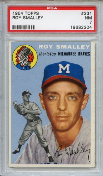 1954 Topps 231 Roy Smalley PSA NM 7