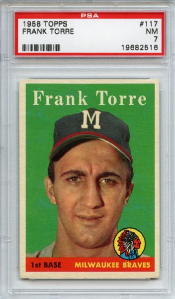 1958 Topps 117 Frank Torre PSA NM 7