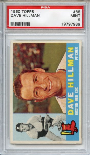 1960 Topps 68 Dave Hillman PSA MINT 9