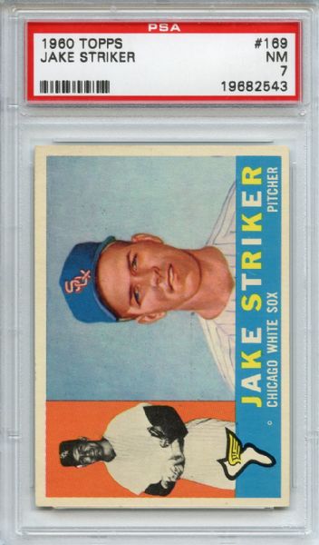 1960 Topps 169 Jake Striker PSA NM 7