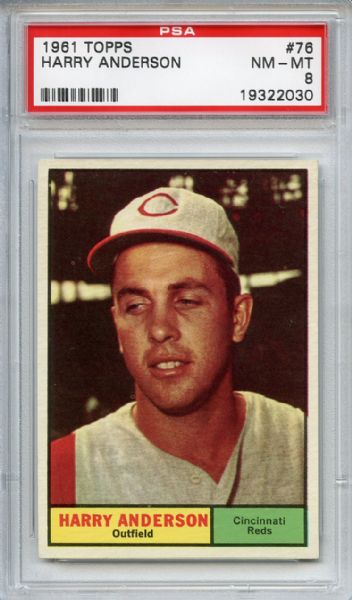1961 Topps 76 Harry Anderson PSA NM-MT 8