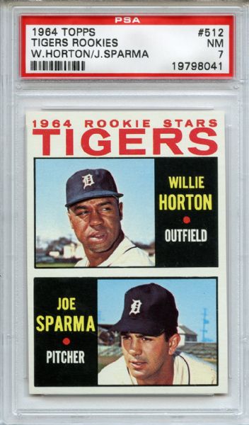 1964 Topps 512 Tigers Rookies Willie Horton PSA NM 7