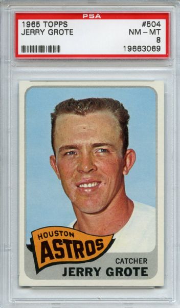 1965 Topps 504 Jerry Grote PSA NM-MT 8