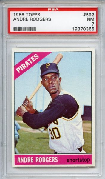 1966 Topps 592 Andre Rodgers PSA NM 7