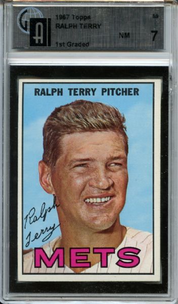 1967 Topps 59 Ralph Terry GAI NM 7