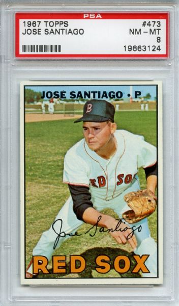 1967 Topps 473 Jose Santiago PSA NM-MT 8