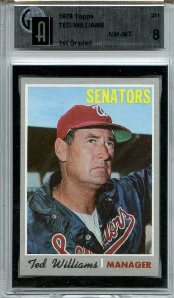 1970 Topps 211 Ted Williams GAI NM-MT 8