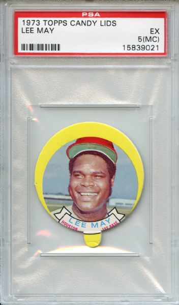 1973 Topps Candy Lids Lee May PSA EX 5 (MC)