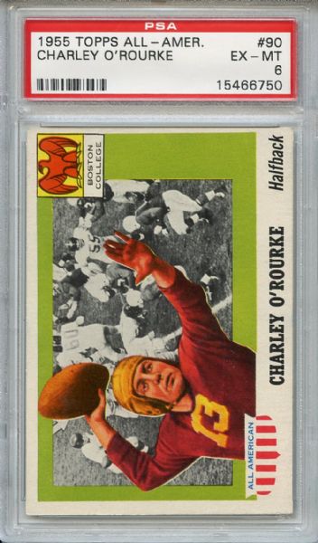 1955 Topps All American 90 Charley O'Rourke PSA EX-MT 6