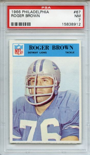 1966 Philadelphia 67 Roger Brown PSA NM 7