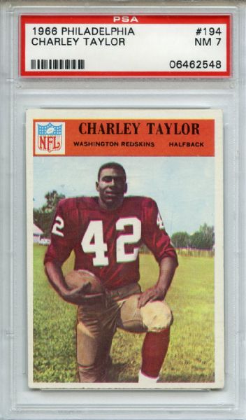 1966 Philadelphia 194 Charley Taylor PSA NM 7