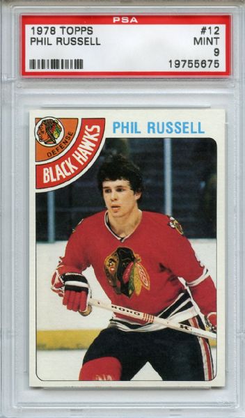 1978 Topps 12 Phil Russell PSA MINT 9