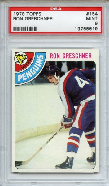 1978 Topps 154 Ron Greschner PSA MINT 9